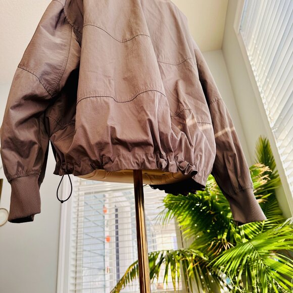 Lululemon Olive Green Bomber Cinch Hem Jacket Sz L (read description!) - Picture 8 of 14